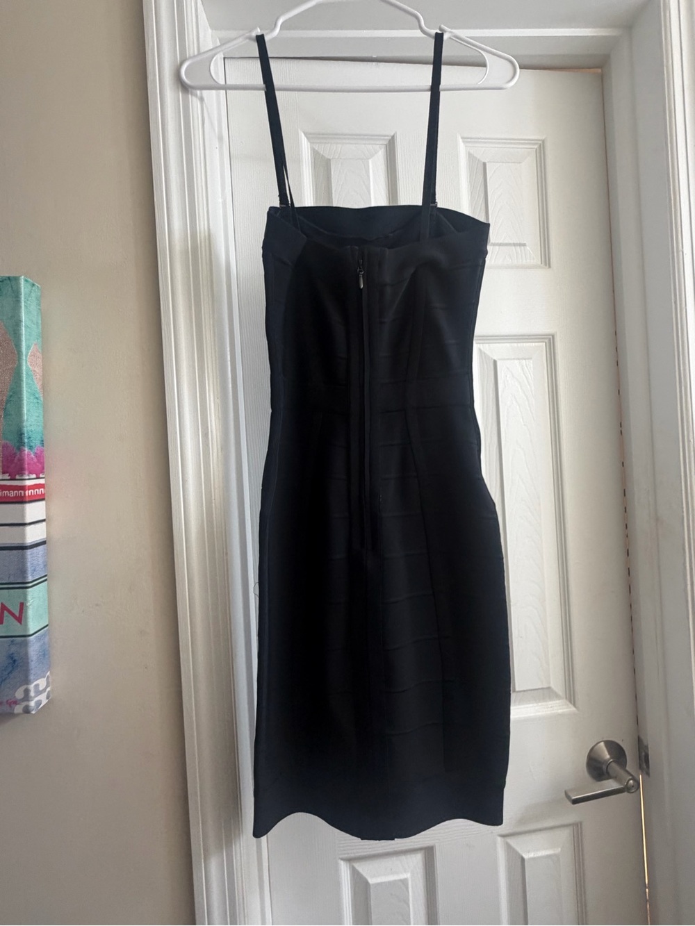 Herve Leger Black Strappy Bodycon Dress